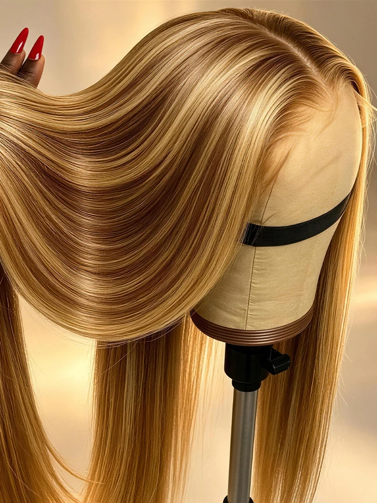Perruque Lace Frontale HD 13x4 7x5 Straight Highlight 40 Pouces