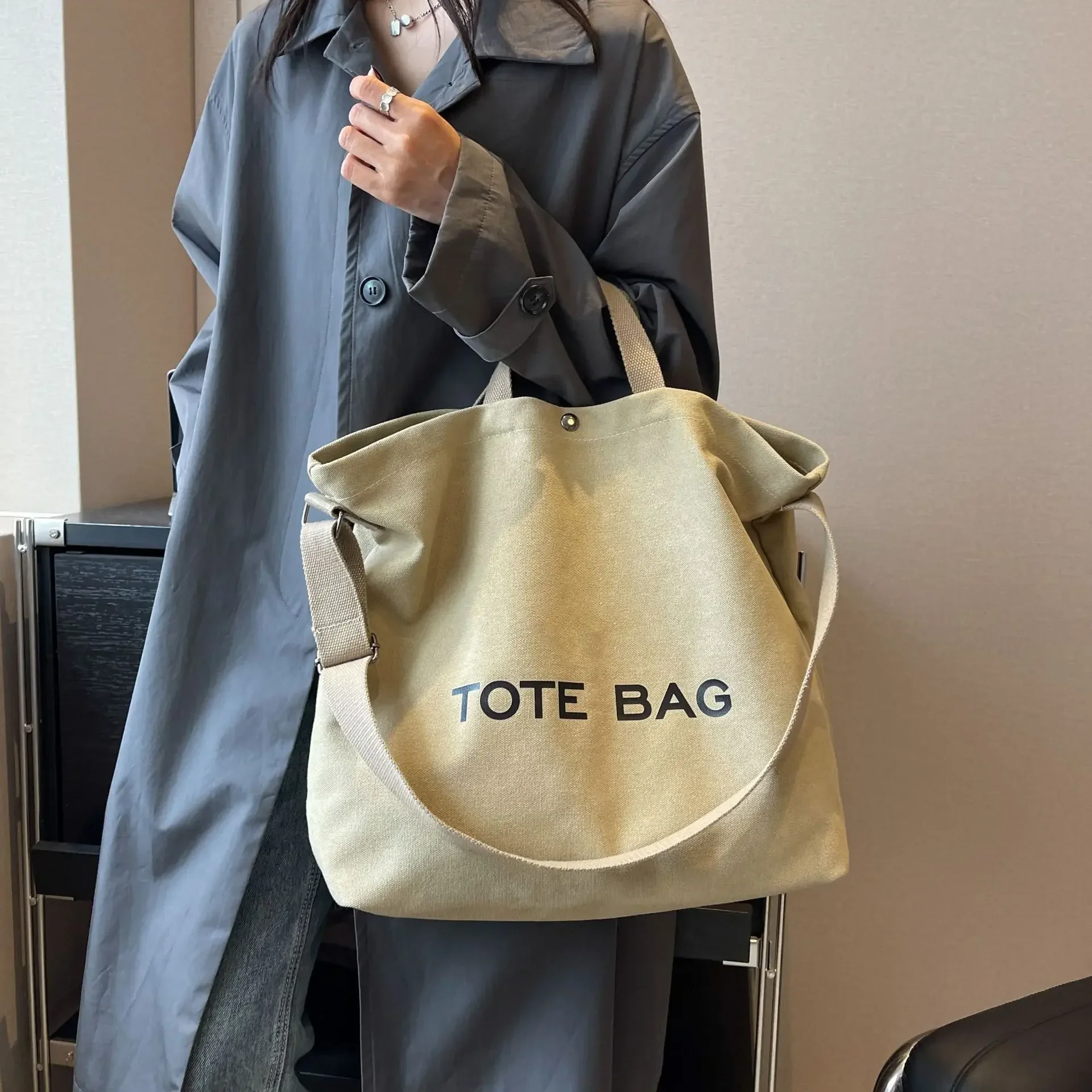 Sac fourre-tout rétro en toile épaisse, sac à main Premium
