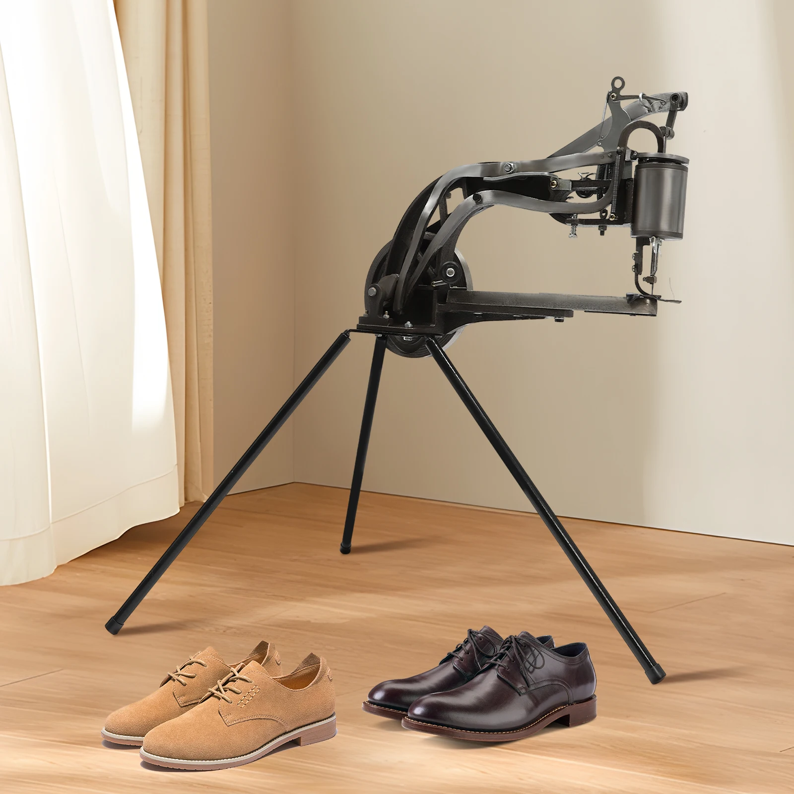 Machine à coudre à manivelle, cordonnier robuste, réparation du cuir,