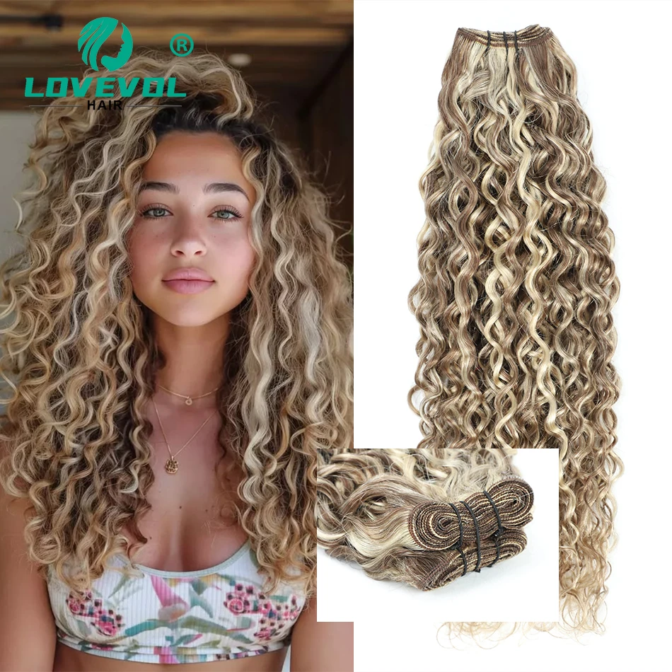 Lovevol vague d'eau cheveux humains Bundle mettre en évidence P6/613