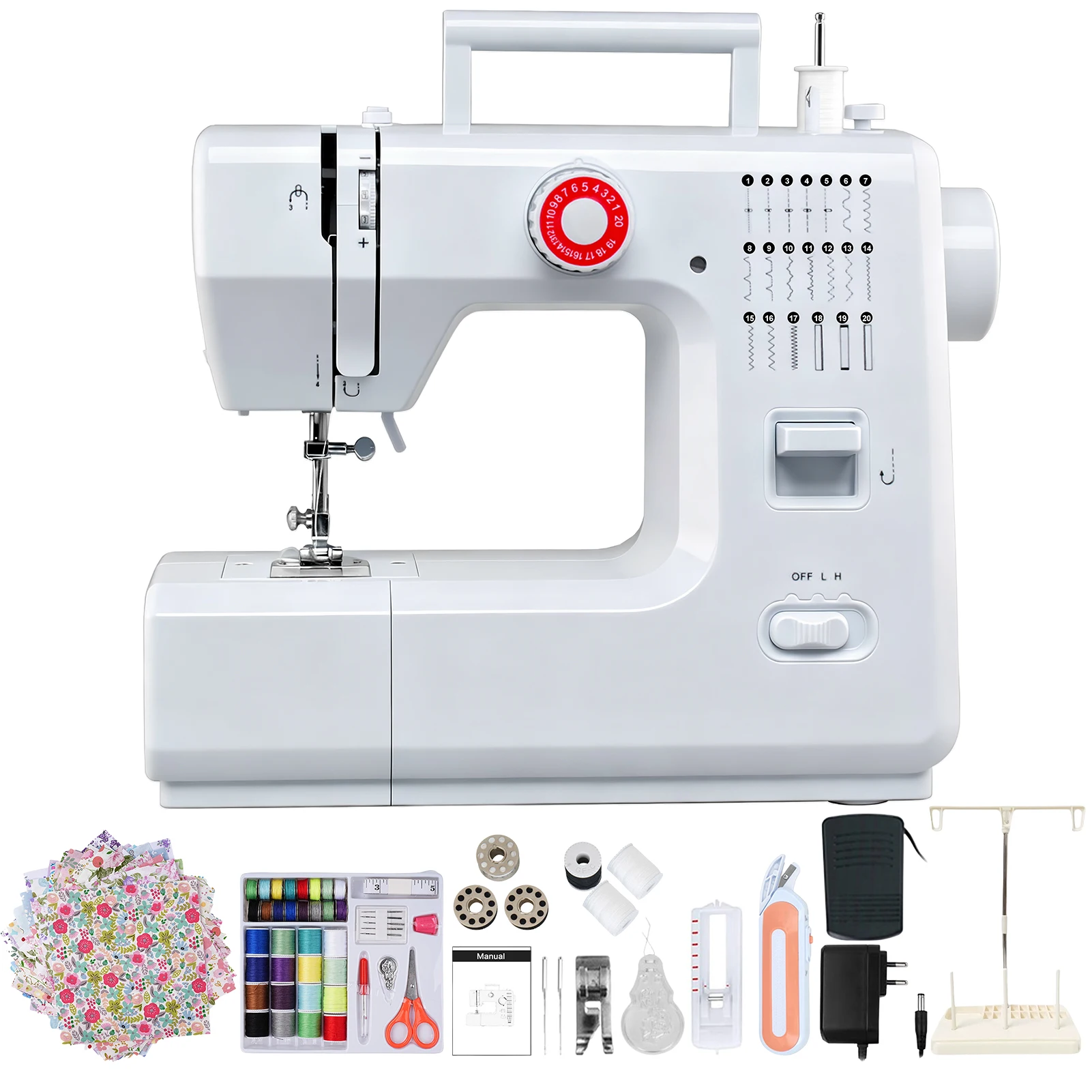 Machine à coudre électrique 618 à 20 points avec kit