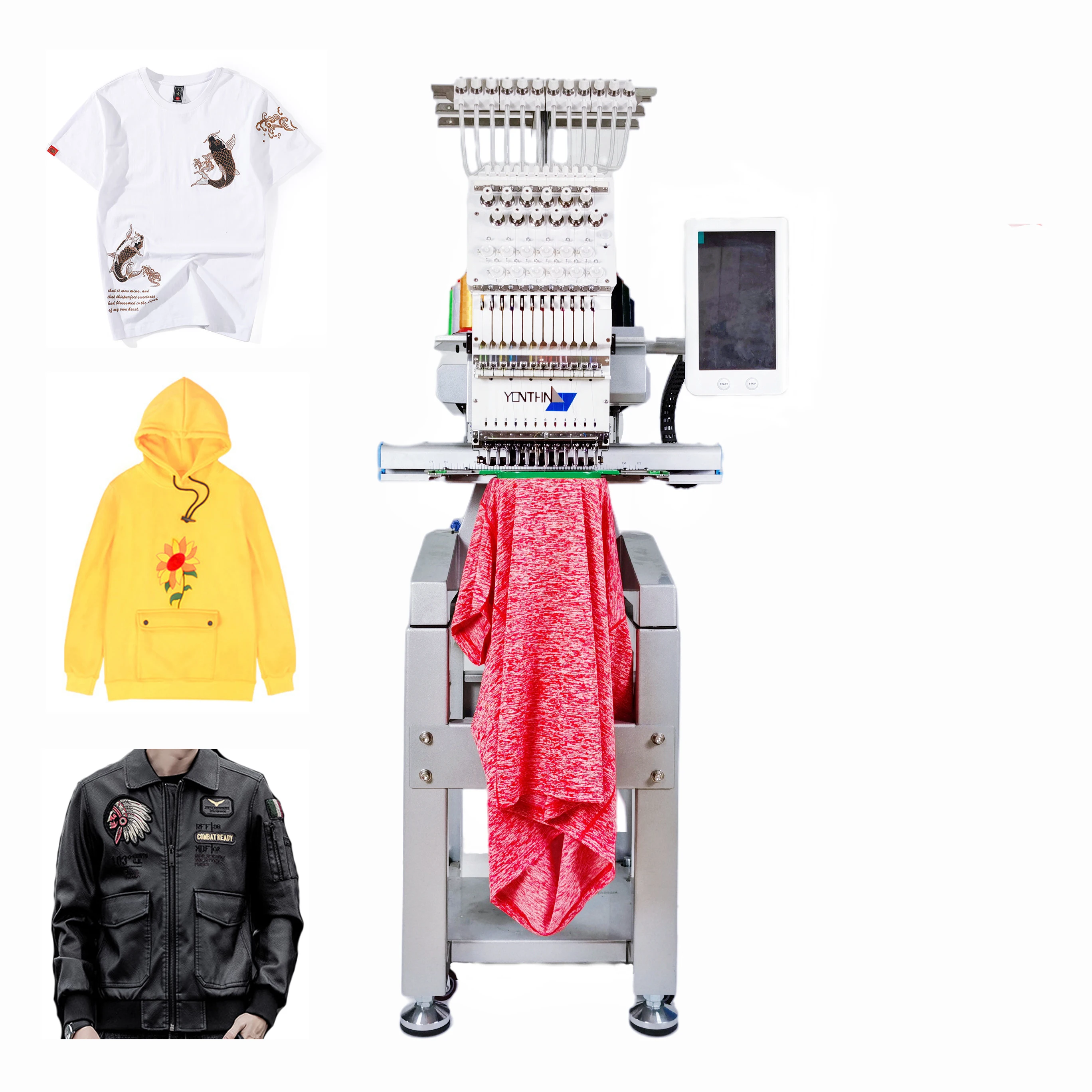 Machine à broder entièrement automatique, ordinateur à tête unique, 15