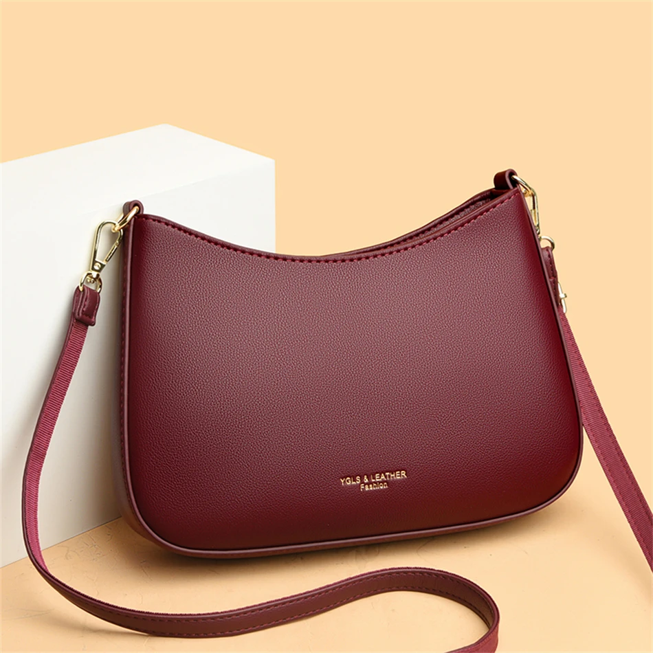 Sac à bandoulière en cuir Bergame pour femme, sacs initiés