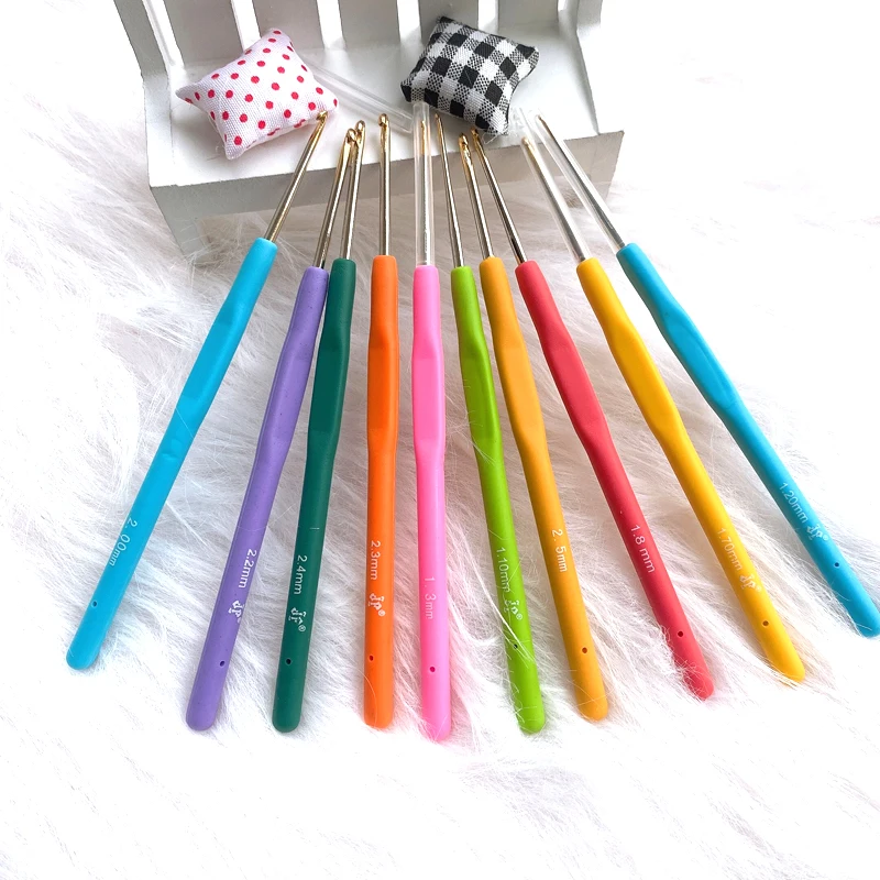 1 pièces poignée en caoutchouc Crochet aiguilles 0.5mm-2.5mm petit fil