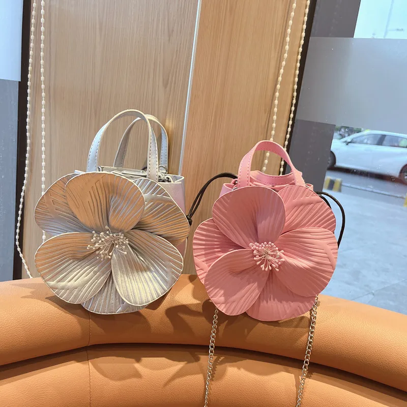 Sac à main à fleurs rose élégant pour femmes, sac