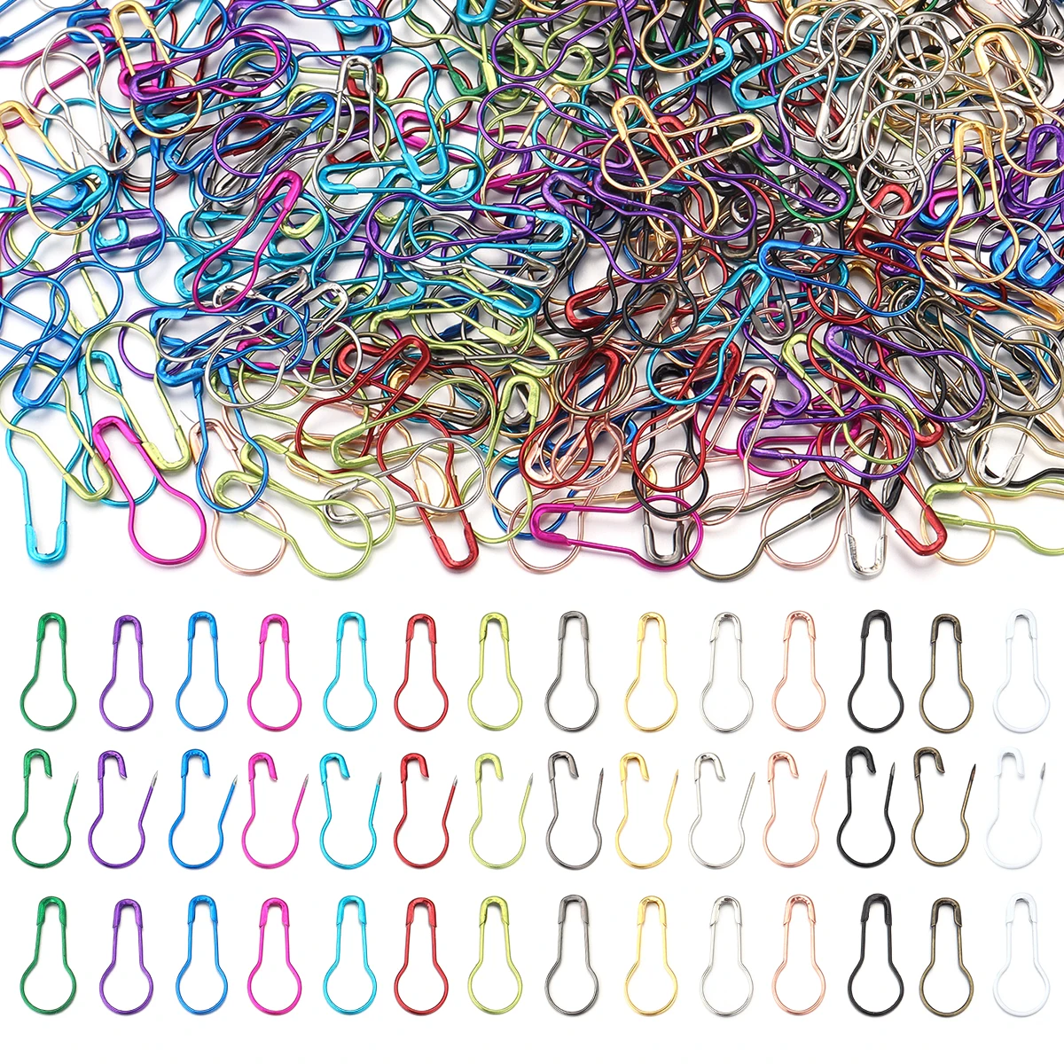 Épingles métalliques au Crochet, 200 pièces/lot, accessoires, gourde, goupille de