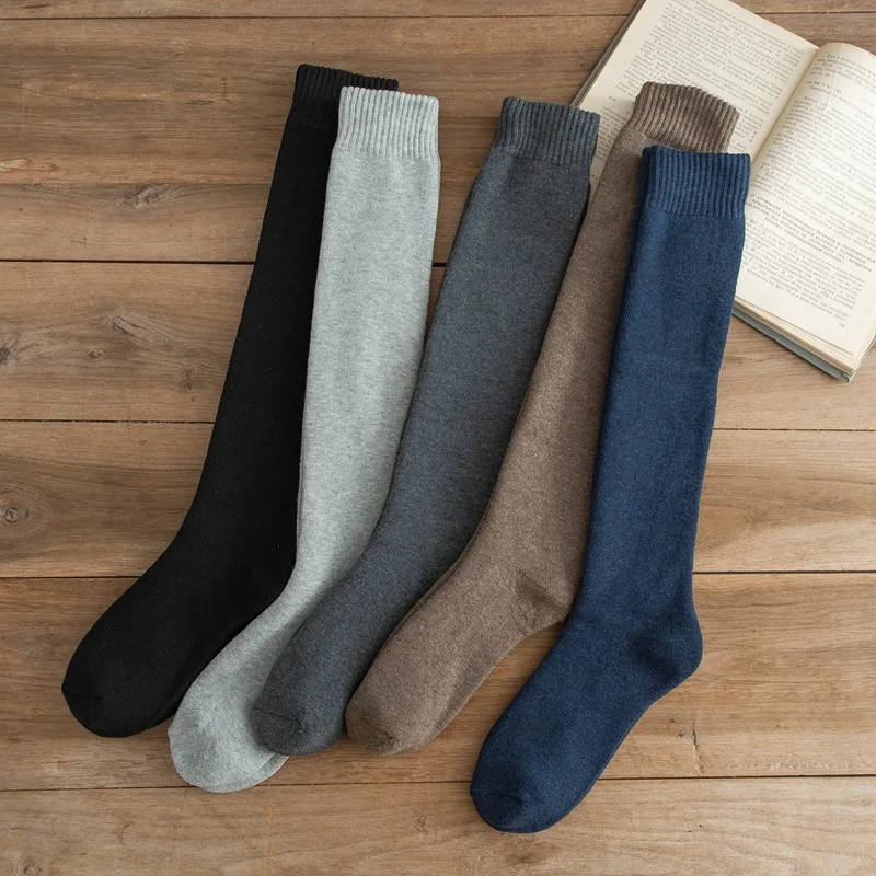 1/5 paires de chaussettes longues pour hommes, mode hiver, en