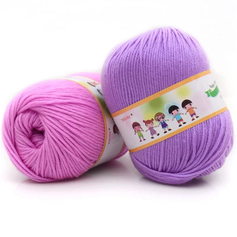 Fil tricoté pour poupée au Crochet, 2 pièces x 50g,