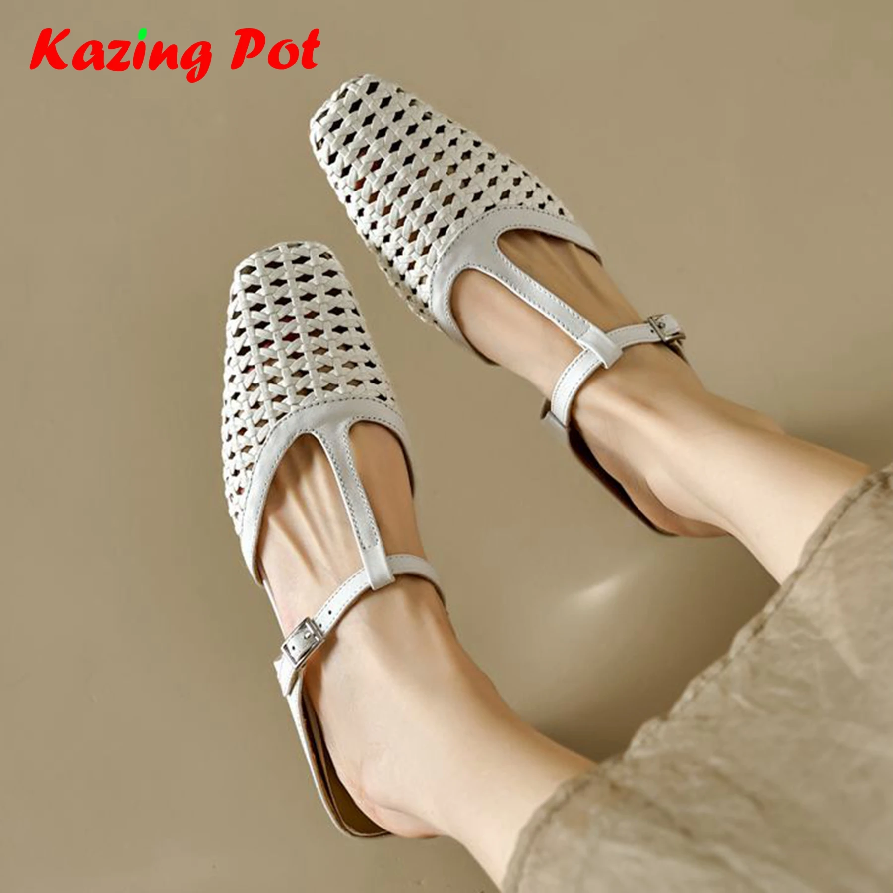 Krazing Pot Gladiator – mules d'été en cuir de vache,