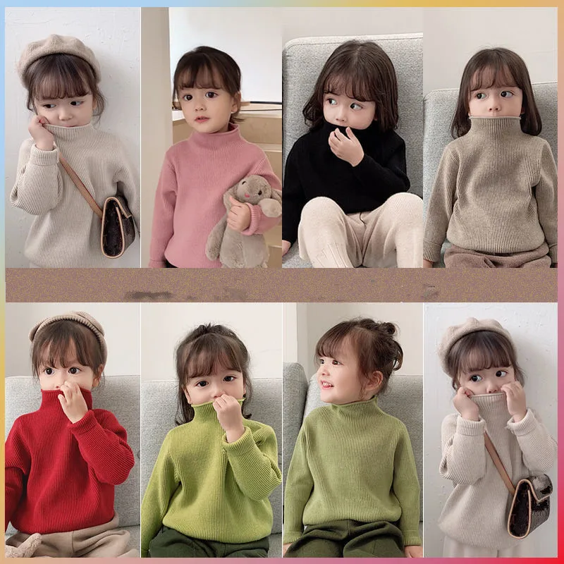Pull tricoté pour bébé fille de 1 à 7 ans,