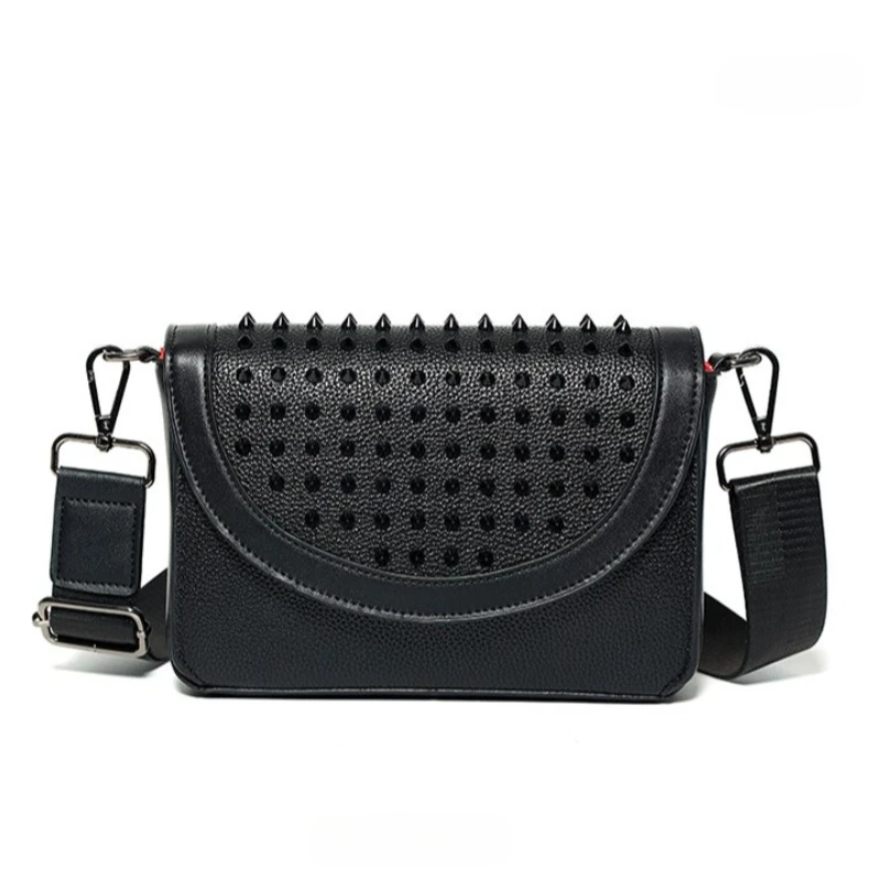 Sac unisexe tendance de haute qualité, polyvalent, avec rivets, petit