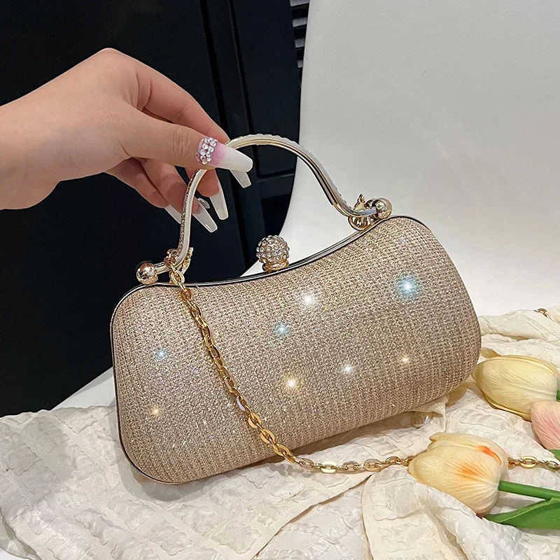 Sac de soirée à chaîne, sac à bandoulière de dîner