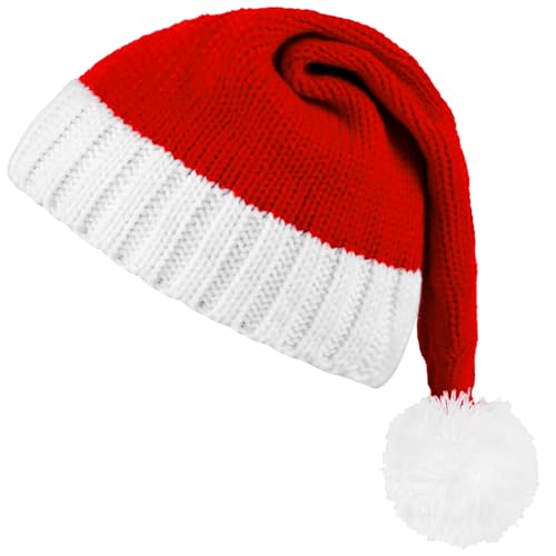 DERAYEE Chapeau de Noël en Tricot Adulte 1PCS,Bonnet de Noël