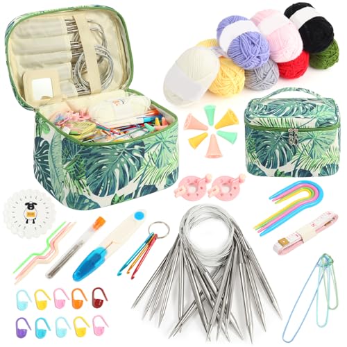 Coopay Tragabar Kit de tricot pour débutants, 60 pièces avec
