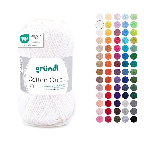Gründl Laine Cotton Quick uni - laine fine pour crocheter