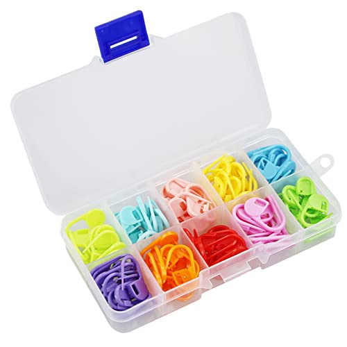 LAMXD Marqueur Tricot, 130 Pièces Marqueur Crochet, 10 Couleurs Anneaux