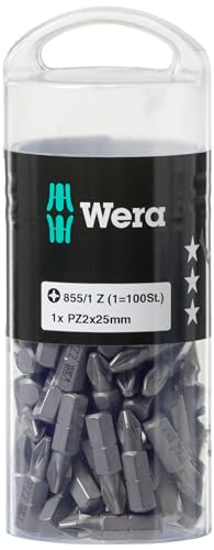 Wera 05072444001 855/1 Embouts Z DIY 100, Pozidriv, PZ 2