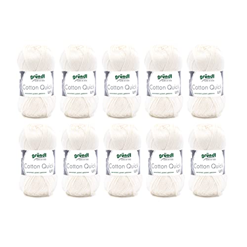 Gründl Laine Cotton Quick uni – laine fine pour crochet