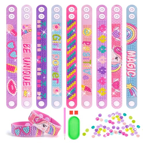 HGRGHH Cadeau Fille 5-10 Ans, 9 Pcs Diamond Painting Enfant