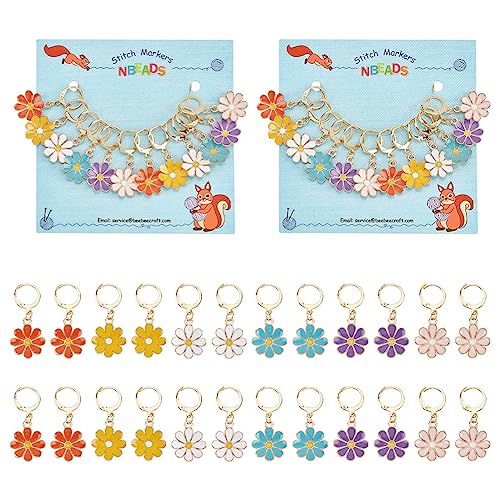 nbeads 24 Pcs 6 Couleurs Marqueurs de Point de Fleur