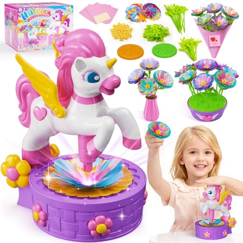 Licorne Activité Manuelle Enfant, Loisirs Kit Création Bouquet de Fleurs