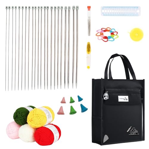 Eidoct Kit de tricot pour débutants, chiffons à vaisselle pour