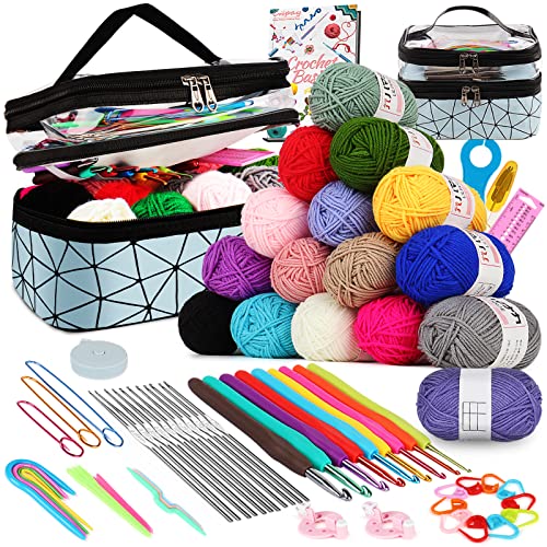 Coopay Kit Crochet Debutant Complet, Kit de Crochet avec 16