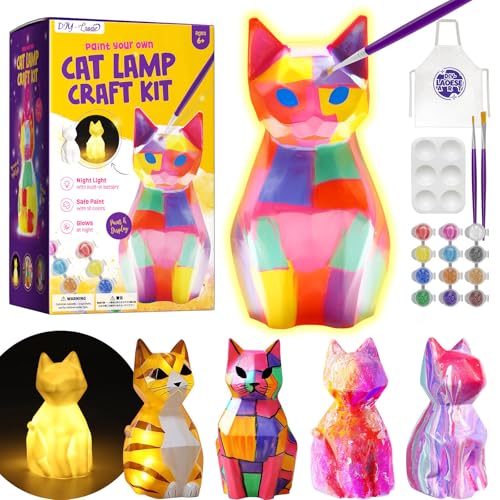 Kit de Peinture Lampe Chat 3D Veilleuse-Jeu Créatif et Activité