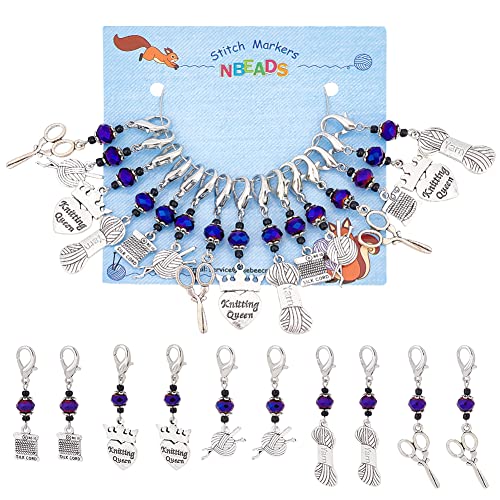 NBEADS 15 Pcs Marqueurs Point de Thème de Tricot, 5