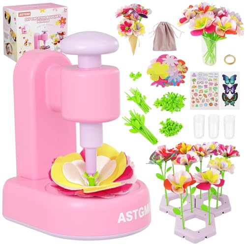 ASTGMI Activité Manuelle Enfant, Kit Création Bouquet de Fleurs DIY,