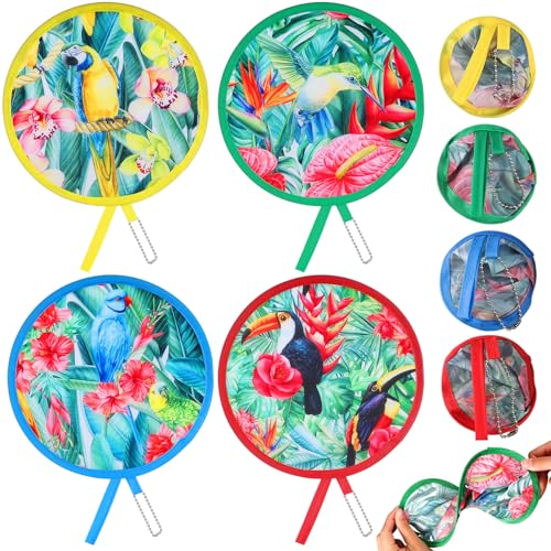 Gulfmew 4 Éventails Ronds Portatifs Éventail Pliable Portable Japonais Cadeaux