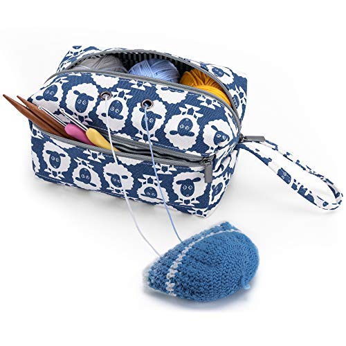 Luxja sac pelote de laine, sac pour tricot, sac tricot