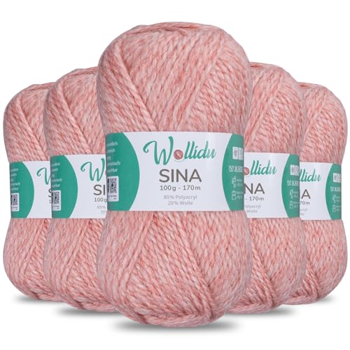 Wollidu Sina Laine pour Tricoter et Crocheter 500 g de