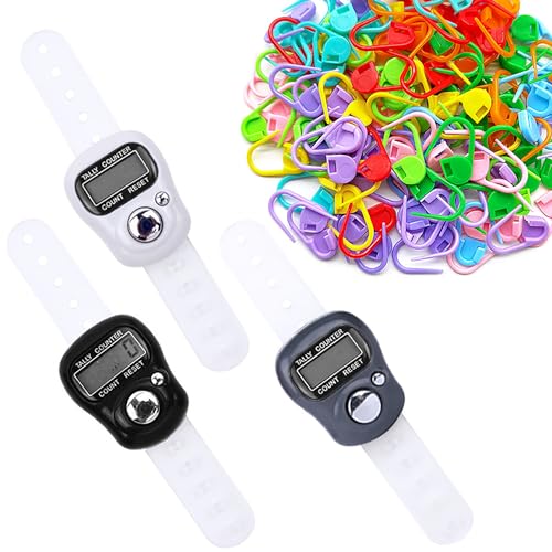 AQSQWQ Lot de 3 Compteurs de Doigts Électroniques, Électroniques Mini