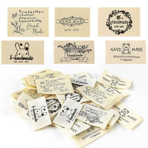 90 Pièces Etiquette Couture Travail Manuel, Fibre de Polyester Matériau,