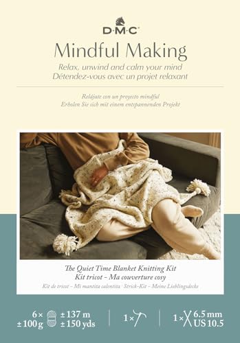 DMC Mindful Making Serene Kit de tricot pour écharpe, plusieurs