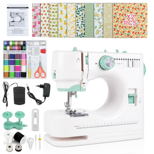 Machine à Coudre Électrique Portable avec Pied à Double Aiguille