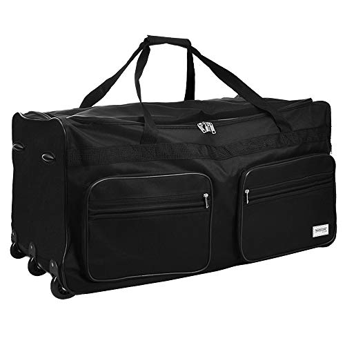 Monzana Sac De Voyage 85L Noir à roulettes Trolley Sac