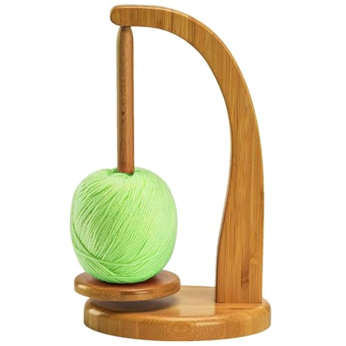 Dérouleur de laine, support magnétique en bois rotatif, porte-bobine de