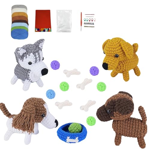 SUMCNU Kit Crochet Debutant Complet Animal Kit Tricot Debutant Adulte
