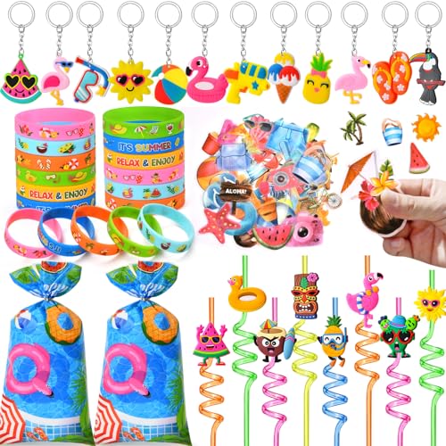 Été Piscine Fête Goodies Anniversaire Enfant Paille Plastique Porte Clef