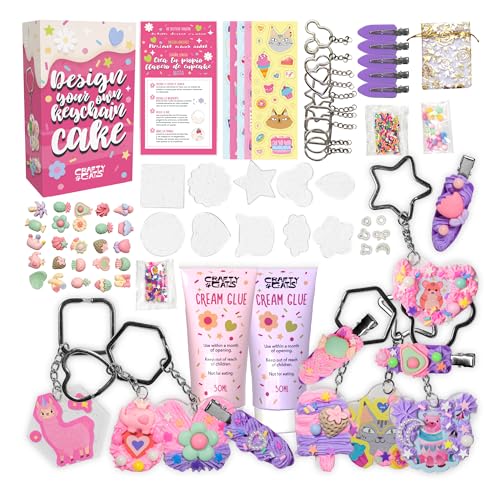 CRAFTY CATS DIY Kit Porte-clés Cupcake et Barrettes – 60
