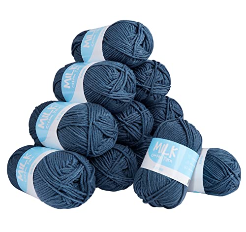 ilauke Lot de 12 Pelotes de Laine Très Doux,5-Ply 100m