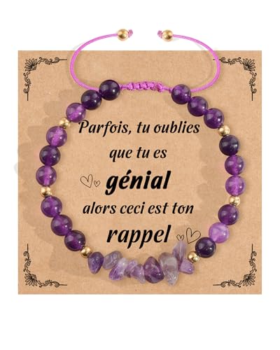 YELUWA Cadeau Femme, Bracelet Femme, Bracelet Pierre Naturelle Femme, Idee