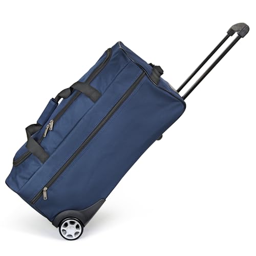 KINSTON Sac de Voyage Trolley Bleu - Grand Sac à