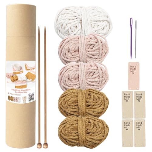 Salyeeluly Kit Tricot Pour Débutant Adulte Complet | Bonnet En