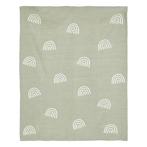 Atmosphera - Couverture Tricot bébé en Tricot 100x80cm Vert