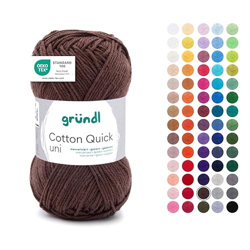 Gründl Laine Cotton Quick uni - laine fine pour crocheter