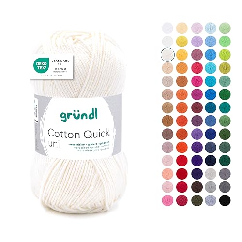 Gründl Laine Cotton Quick uni - laine fine pour crocheter