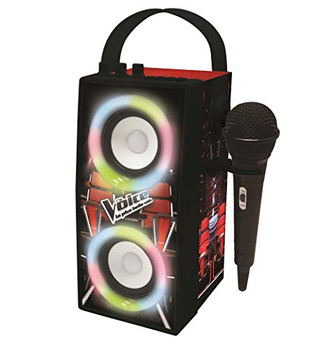 Lexibook- The Voice-Enceinte Portable Bluetooth Micro, karaoké, Effets Lumineux, sans-Fil,